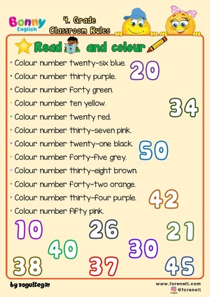 Classroom Rules-Read and Colour