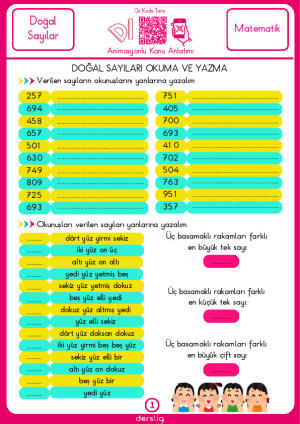 Doğal Sayıları Okuma Yazma