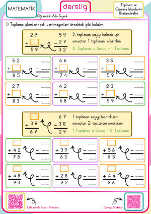 Toplama ve Çıkarma İşlemlerini İlişkilendirelim