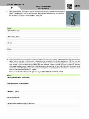 Gelişim İzleme Soruları-9 Eski Çağ’da Hukuk