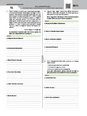 Gelişim İzleme Soruları-14 Orta Çağ’daki Siyasi ve Askerî Gelişmeler