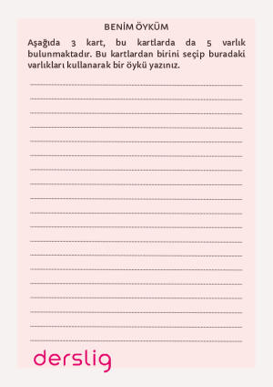 Benim Öyküm Tamamlama Çalışması Etkinlik Seti