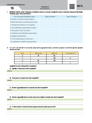 Katılarda Basınç Gelişim İzleme Soruları - 10