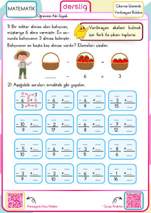Çıkarma İşleminde Verilmeyeni Bulalım