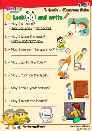 Classroom Rules- Look and Write 4