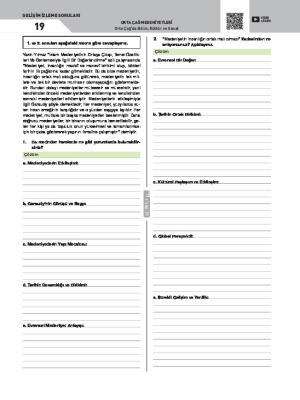 Gelişim İzleme Soruları-19 Orta Çağ’da Bilim, Kültür ve Sanat