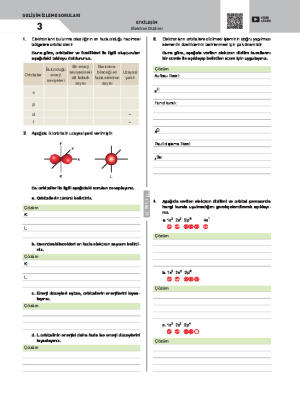 Gelişim İzleme Soruları-3 Elektron Dizilimi