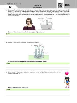Açık Hava Basıncı Gelişim İzleme Soruları - 13