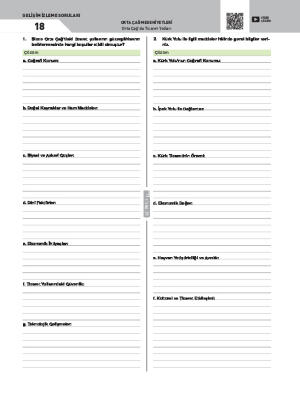 Gelişim İzleme Soruları-18 Orta Çağ’da Ticaret Yolları