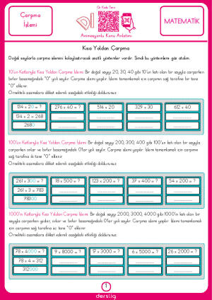 Kısa Yoldan Çarpma İşlemi