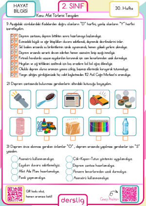 2. Sınıf 30. Hafta Ödevi