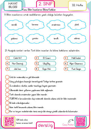 2. Sınıf 32. Hafta Ödevi