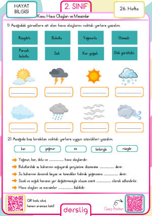 2. Sınıf 26. Hafta Ödevi