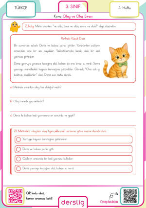 3. Sınıf 4. Hafta Ödevi