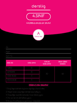 4. Sınıf Hazırbulunuşluk Sınavı