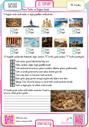 2. Sınıf 19. Hafta Ödevi