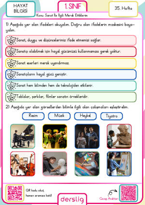 1. Sınıf 35. Hafta Ödevi