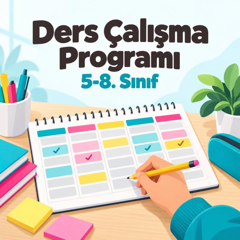 5, 6, 7 ve 8. Sınıf Ders Çalışma Programı: Okul Haftası