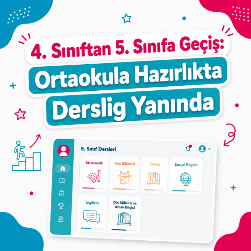 4. Sınıftan 5. Sınıfa Geçiş: Ortaokula Hazırlıkta Derslig Yanında