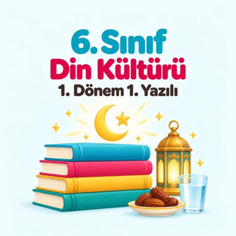 6. Sınıf Din Kültürü 1. Dönem 1. Yazılı Hazırlığı