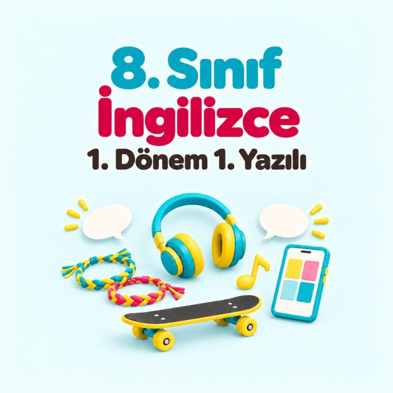 8. Sınıf İngilizce 1. Dönem 1. Yazılı Hazırlığı