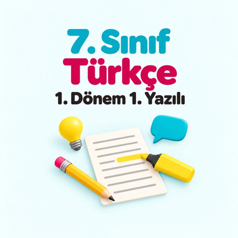 7. Sınıf Türkçe 1. Dönem 1. Yazılı Hazırlığı