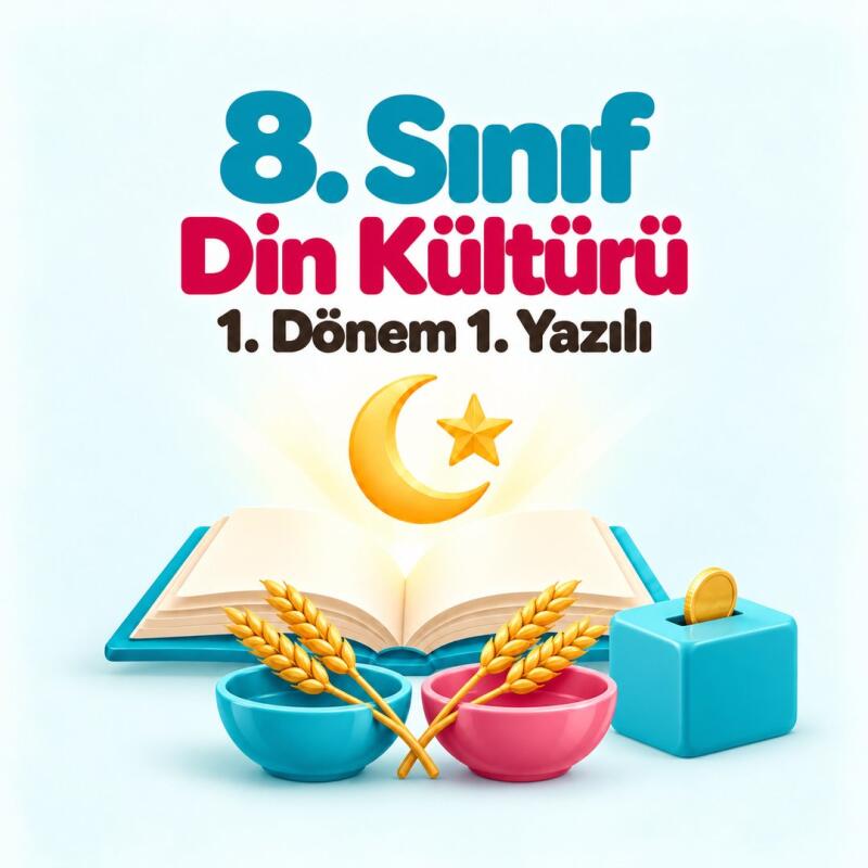 8. Sınıf Din Kültürü 1. Dönem 1. Yazılı Hazırlığı