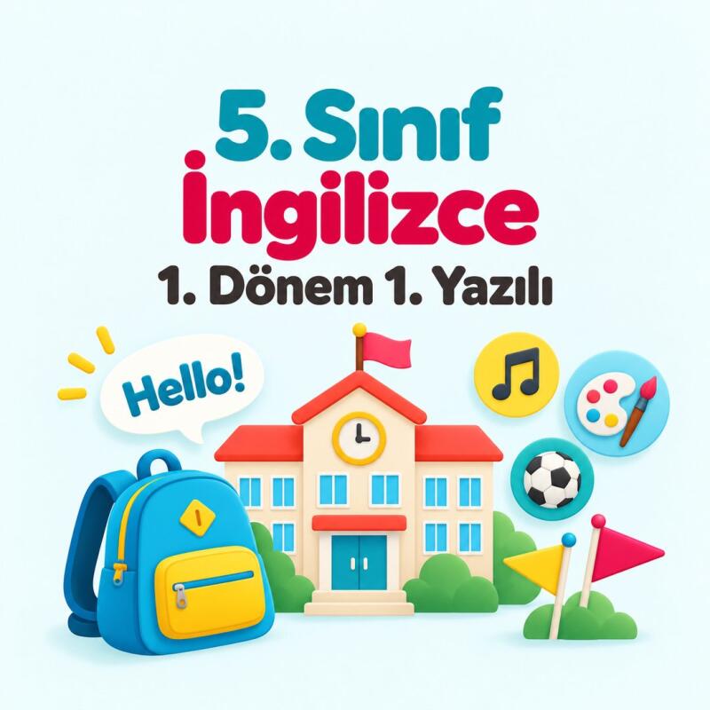 5. Sınıf İngilizce 1. Dönem 1. Yazılı Hazırlığı