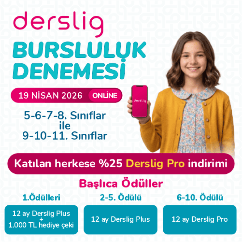Bursluluk Sınavına Bir Hafta Kala: Derslig'le Online Prova!