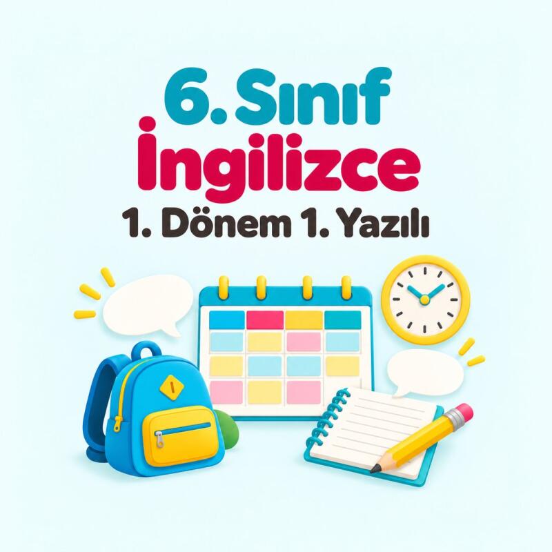 6. Sınıf İngilizce 1. Dönem 1. Yazılı Hazırlığı