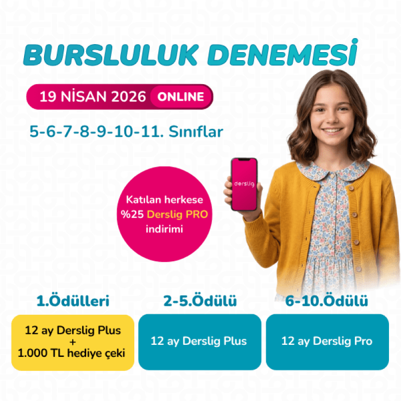 Bursluluk Sınavına Bir Hafta Kala: Derslig'le Online Prova!