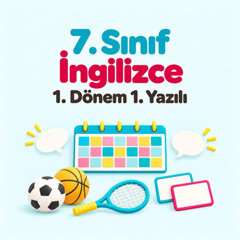 7. Sınıf İngilizce 1. Dönem 1. Yazılı Hazırlığı