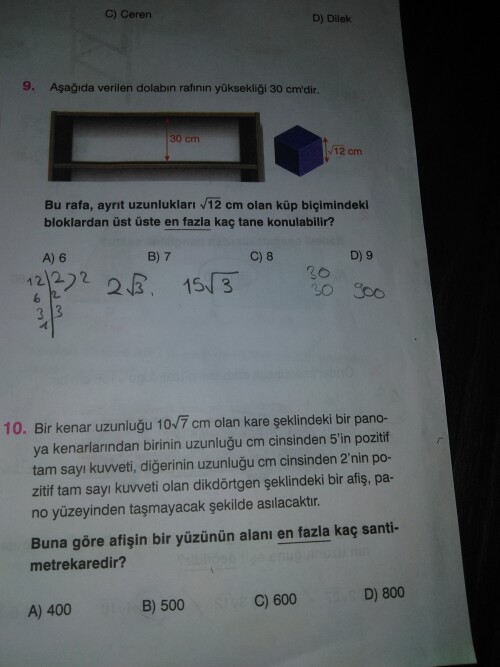 Bu 2 soruya bakabilirmisiniz lütfen acil