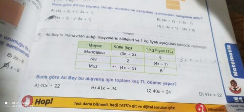Bu soruyu çözemedim yardımcı olur musunuz?