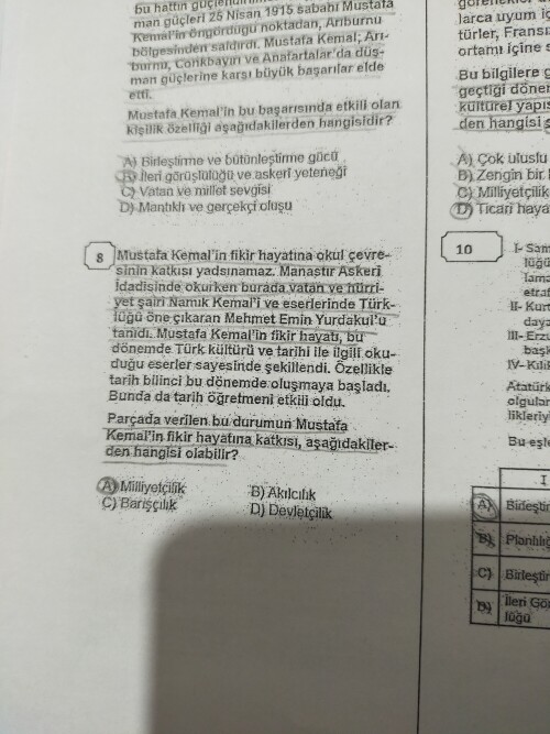 şimdi ark öğretmen bize ödev verdi şıkların açıklamasını yapcaz ama çok saçma ben çözdüm ama şıkların aciklamasini yapamadım mesela a şıkkı bu bu nedenle değil gibi lütfen  ​(sorular kolay bende yapabiliyorum lütfen sadece şık göndermeyin mesela cevap c neden a b d değil neden c açıklamasını yaparak)
