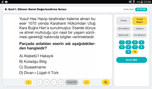 Cevap atana yıldız