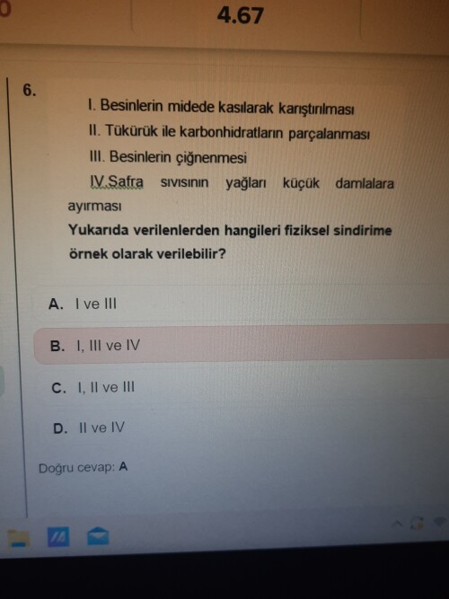 Cevap B deil mi safra sivisi fiziksel sinidirim olmuyo mu