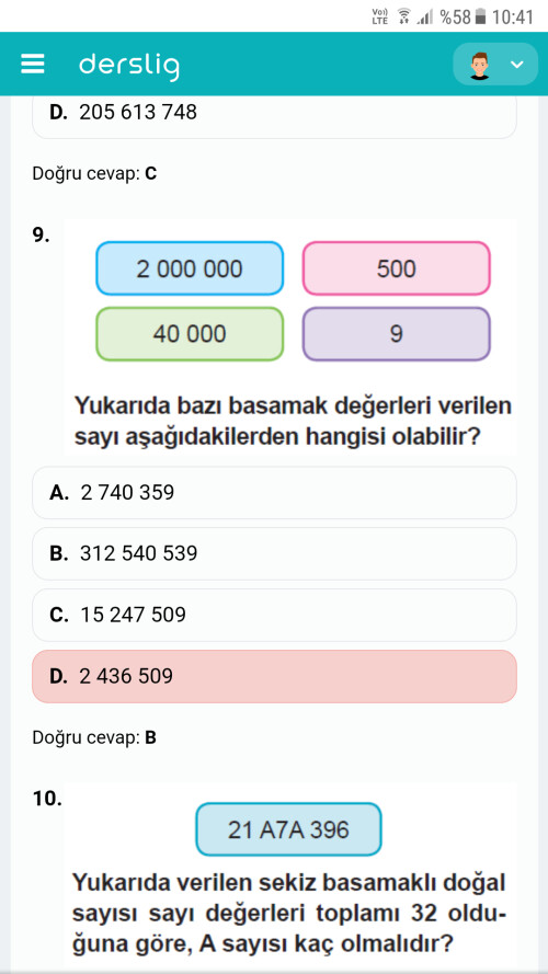 Arkadaşlar 9.soruyu anlayamadım acaba yanlış mı söyler misiniz ?
