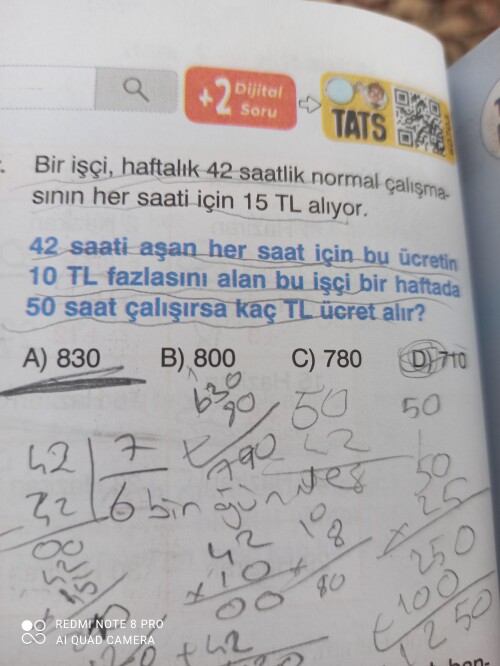 Cevap A imiş yapabilecek varmı