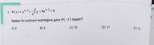 Matematik 10. sınıf polinomlar çözer misiniz?