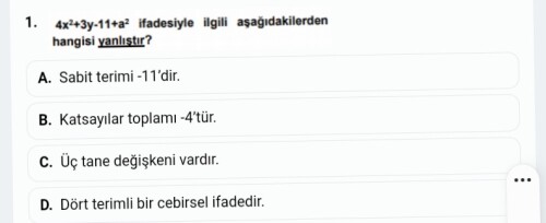 Arkadaşlar nerede yanlış yapıyorum şıkları hepsi doğru gibi geliyor bana