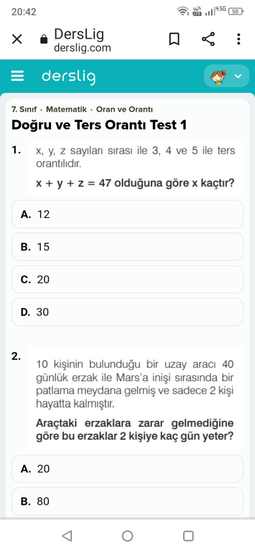1. Soruyu yapamadım yapabilen varsa bana anlata bilir mi?