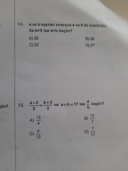 Acil yaparmısınız 7. Sınıf Doğru orantı