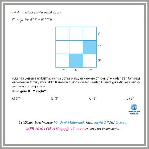 bu sorunu cevabı ne biliniz varmı