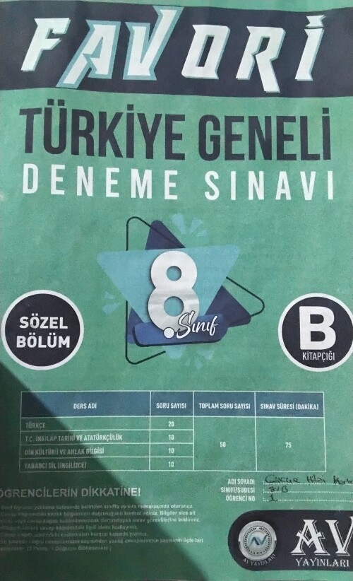 Av yayınları TÜRKİYE GENELİ denemenin sözel cevaplarını atar mısınız?
