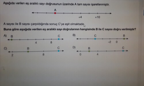 Matamatik Tam Sayılarda sayı doğrusu konusundaki testi anlatabilcek varmı?<3