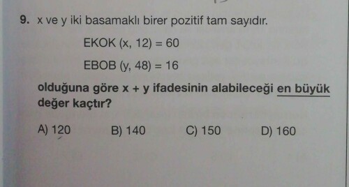 Çözümlü atarsanız sevinirim teşekkürler