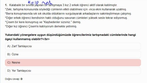 help abi soru nasıl bir sorudur yarabb