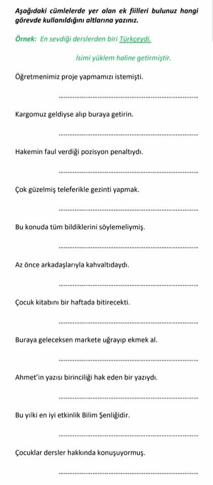 Soruların cevaplarını söyler misiniz