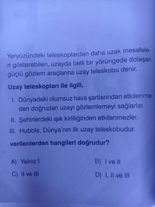 Ben yaptım ama yanlış çıktı cevaba bir anlam veremedim. Doğru yapana ve açıklayana yıldızz.